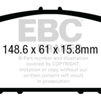 EBC 13 + Honda Accord Coupe 2.4 EX Yellowstuff Front Brake Pads - Brakes Rotors &