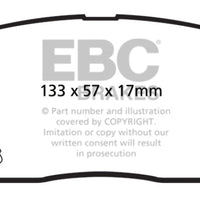 EBC 13 + Hyundai Santa Fe 2.0 Turbo Greenstuff Front Brake Pads - Brakes Rotors &