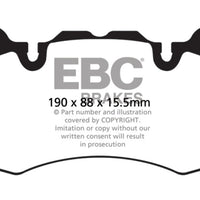 EBC 13 + Land Rover Range 3.0 Supercharged Greenstuff Front Brake Pads - Brakes Rotors &