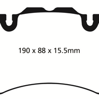EBC 13 + Land Rover Range 3.0 Supercharged Greenstuff Front Brake Pads - Brakes Rotors &