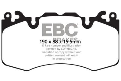 EBC 13 + Land Rover Range 3.0 Supercharged Greenstuff Front Brake Pads - Brakes Rotors &