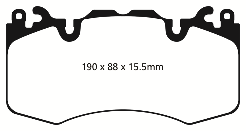 EBC 13 + Land Rover Range 3.0 Supercharged Yellowstuff Front Brake Pads - Brakes Rotors &