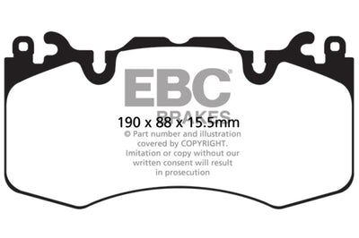 EBC 13 + Land Rover Range 3.0 Supercharged Yellowstuff Front Brake Pads - Brakes Rotors &