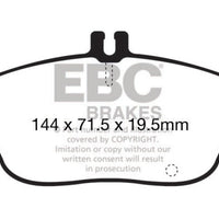 EBC 13 + Mercedes-Benz CLA250 2.0 Turbo Redstuff Front Brake Pads - Brakes Rotors &
