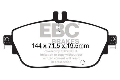 EBC 13 + Mercedes-Benz CLA250 2.0 Turbo Redstuff Front Brake Pads - Brakes Rotors &