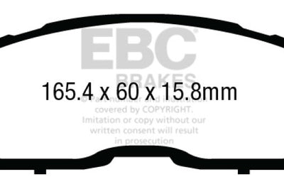 EBC 13 + Nissan Altima 2.5 (L33) Sedan Redstuff Front Brake Pads - Brakes Rotors &