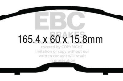 EBC 13 + Nissan Altima 2.5 (L33) Sedan Yellowstuff Front Brake Pads - Brakes Rotors &