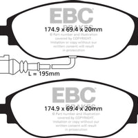 EBC 14-20 Audi S3 2.0 Turbo Redstuff Front Brake Pads - Brakes Rotors &