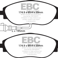 EBC 14-20 Audi S3 2.0 Turbo Redstuff Front Brake Pads - Brakes Rotors &