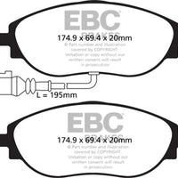 EBC 14-20 Audi S3 2.0 Turbo Yellowstuff Front Brake Pads - Brakes Rotors &