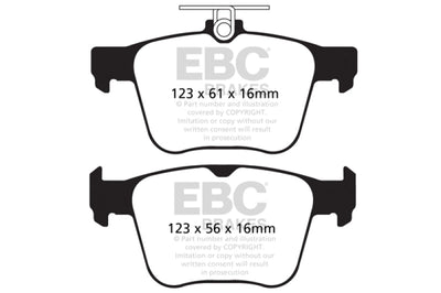 EBC 14-20 Audi S3 2.0 Turbo Yellowstuff Rear Brake Pads - Brakes Rotors &