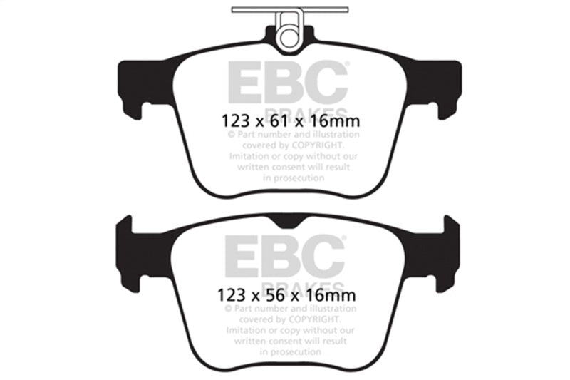 EBC 14-20 Audi S3 2.0 Turbo Yellowstuff Rear Brake Pads - Brakes Rotors &