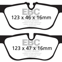 EBC 14 + BMW 228 Coupe 2.0 Turbo ATE calipers Yellowstuff Rear Brake Pads - Brakes Rotors &
