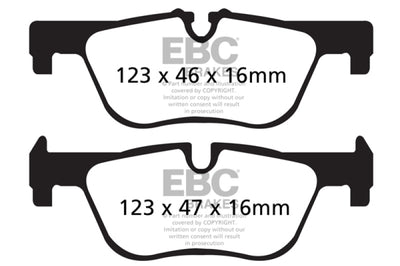 EBC 14 + BMW 228 Coupe 2.0 Turbo ATE calipers Yellowstuff Rear Brake Pads - Brakes Rotors &
