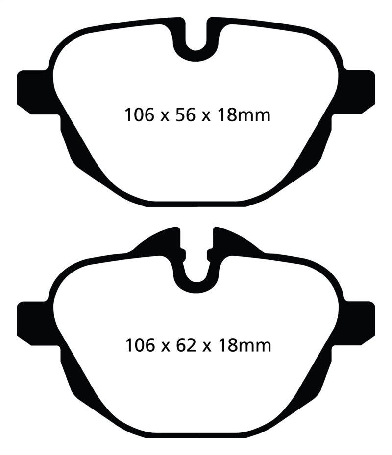 EBC 14 + BMW i8 1.5 Turbo/Electric Yellowstuff Rear Brake Pads - Brakes Rotors &