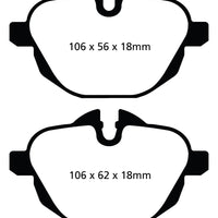 EBC 14 + BMW i8 1.5 Turbo/Electric Yellowstuff Rear Brake Pads - Brakes Rotors &