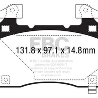 EBC 14 + Cadillac CTS Vsport 3.6 Twin Turbo Yellowstuff Front Brake Pads - Brakes Rotors &