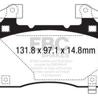 EBC 14 + Cadillac CTS Vsport 3.6 Twin Turbo Yellowstuff Front Brake Pads - Brakes Rotors &