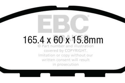 EBC 14 + Infiniti QX60 3.5 Greenstuff Front Brake Pads - Brakes Rotors &