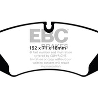 EBC 14 + Land Rover LR4 3.0 Supercharged Greenstuff Front Brake Pads - Brakes Rotors &