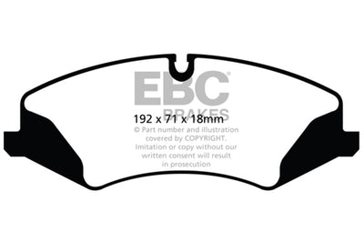 EBC 14 + Land Rover LR4 3.0 Supercharged Greenstuff Front Brake Pads - Brakes Rotors &