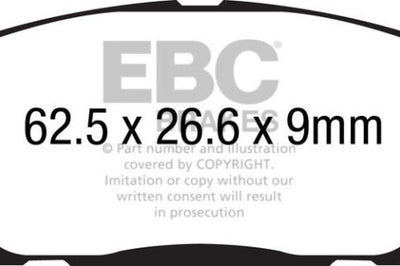 EBC 14 + Mazda 3 2.0 (Japan Build) Redstuff Front Brake Pads - Brakes Rotors &