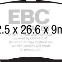 EBC 14 + Mazda 3 2.0 (Japan Build) Yellowstuff Front Brake Pads - Brakes Rotors &