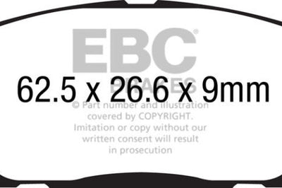 EBC 14 + Mazda 3 2.0 (Japan Build) Yellowstuff Front Brake Pads - Brakes Rotors &