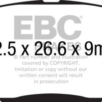 EBC 14 + Mazda 3 2.0 (Japan Build) Yellowstuff Front Brake Pads - Brakes Rotors &
