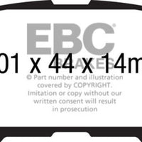 EBC 14 + Mazda 3 2.0 (Mexico Build) Redstuff Rear Brake Pads - Brakes Rotors &