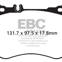 EBC 14 + Mercedes-Benz S550 4.7 Twin Turbo AMG Sport Pkg Redstuff Front Brake Pads - Brakes Rotors &