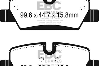 EBC 14 + Mini Hardtop 1.5 Turbo Cooper Yellowstuff Rear Brake Pads - Brakes Rotors &