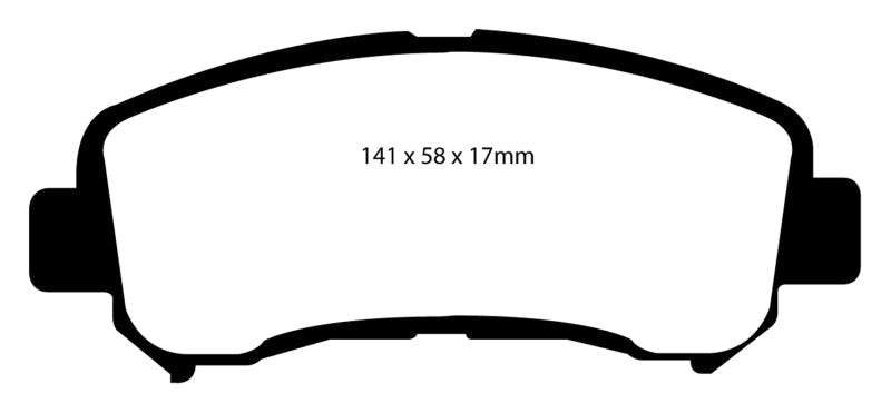 EBC 14 + Nissan Juke 1.6 Turbo Nismo RS Yellowstuff Front Brake Pads - Brakes Rotors &