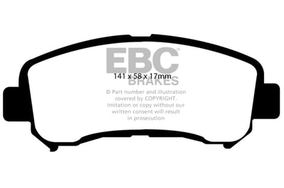 EBC 14 + Nissan Juke 1.6 Turbo Nismo RS Yellowstuff Front Brake Pads - Brakes Rotors &
