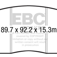 EBC 15-17 Ford Mustang Shelby GT350/GT350R Yellowstuff Front Brake Pads - Brakes Rotors &