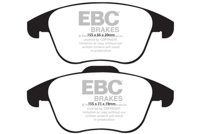 EBC 15 and up Audi Q3 2.0 Turbo Yellowstuff Front Brake Pads - Brakes Rotors &