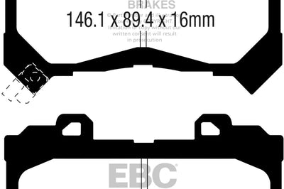 EBC 15 + Chevrolet Colorado 2.5 Greenstuff Front Brake Pads - Brakes Rotors &