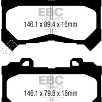 EBC 15 + Chevrolet Colorado 2.5 Yellowstuff Front Brake Pads - Brakes Rotors &