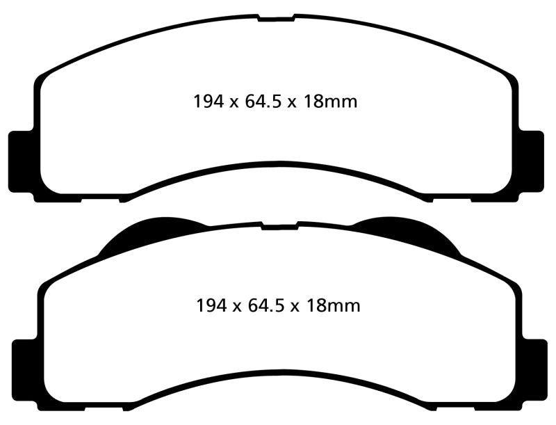 EBC 15 + Ford Expedition 3.5 Twin Turbo 2WD Greenstuff Front Brake Pads - Brakes Rotors &