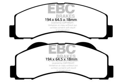 EBC 15 + Ford Expedition 3.5 Twin Turbo 2WD Greenstuff Front Brake Pads - Brakes Rotors &