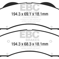 EBC 15 + Ford F150 2.7 Twin Turbo (2WD) Greenstuff Front Brake Pads - Brakes Rotors &