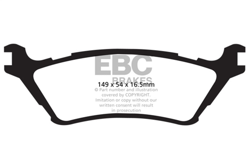 EBC 15 + Ford F150 2.7 Twin Turbo (2WD) Greenstuff Rear Brake Pads - Brakes Rotors &