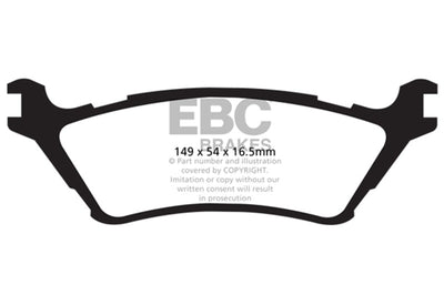 EBC 15 + Ford F150 2.7 Twin Turbo (2WD) Greenstuff Rear Brake Pads - Brakes Rotors &