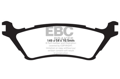EBC 15 + Ford F150 2.7 Twin Turbo (2WD) Greenstuff Rear Brake Pads - Brakes Rotors &