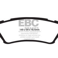 EBC 15 + Ford F150 2.7 Twin Turbo (2WD) Yellowstuff Rear Brake Pads - Brakes Rotors &