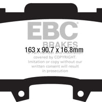 EBC 15 + Ford Mustang 2.3 Turbo Performance Pkg Yellowstuff Front Brake Pads - Brakes Rotors &