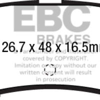 EBC 15 + Ford Mustang 2.3 Turbo Yellowstuff Rear Brake Pads - Brakes Rotors &