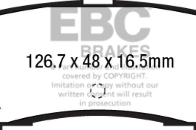 EBC 15 + Ford Mustang 2.3 Turbo Yellowstuff Rear Brake Pads - Brakes Rotors &