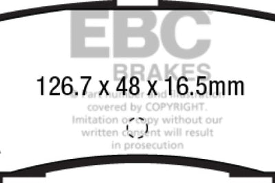 EBC 15 + Ford Mustang 2.3 Turbo Yellowstuff Rear Brake Pads - Brakes Rotors &