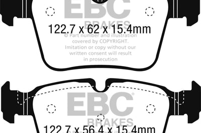 EBC 15 + Mercedes-Benz C300 (W205) 2.0 Turbo 4-matic Yellowstuff Rear Brake Pads - Brakes Rotors &